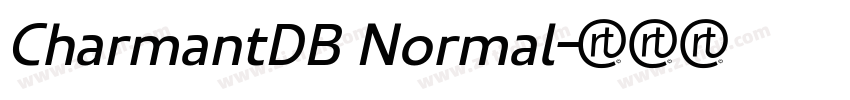CharmantDB Normal字体转换